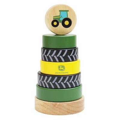 John Deere Wooden Tire Stack Toy 97156