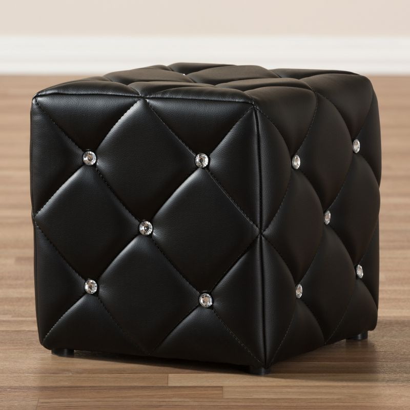 Stacey Modern and Contemporary Faux Leather Upholstered Ottoman - Baxton Studio, 5 of 7