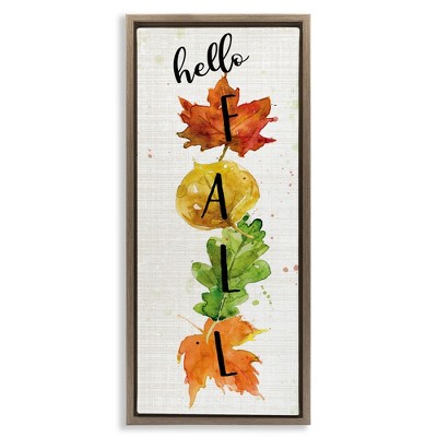 Stupell Industries Hello Fall Autumn Greeting, 11" x 25"