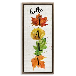 Stupell Industries Hello Fall Autumn Greeting, 11" x 25" - 1 of 4