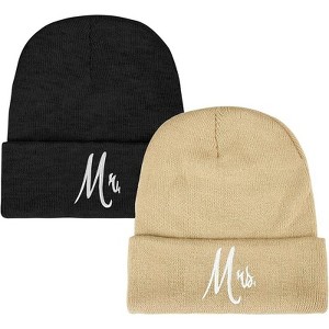 MSDC 1&2 Pack Beanie for Men Women Slouchy Beanie Hats Winter Knit Caps Soft Ski Hat Unisex - 1 of 4