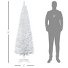 NAYSAYE 6ft Artificial Pencil Christmas Tree with Realistic Branch Tips and Stable Base for Holiday Decoration, White, 21.8"*21.8"*70.8" - 3 of 4