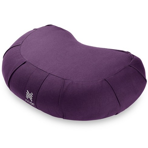 Node Fitness Zafu Meditation Cushion, 17 Crescent Yoga Bolster Pillow -  Purple : Target