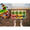 Evergreenful Pineapples Shaped Indoor Outdoor Natural Coir Doormat 1'4"x2'4" Multicolored - 4 of 4