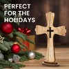 Juvale 3 Pack Catholic Wooden Cross Baptism Centerpieces for Tables, Communion, Home Decor, 6 x 9 In - 2 of 4