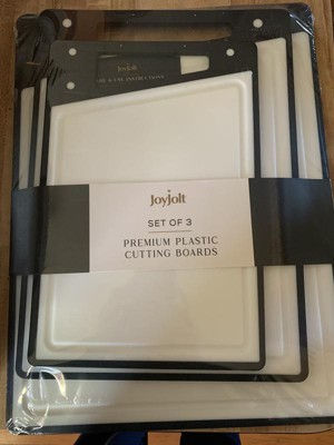 Joyjolt Cutting Board Set-cutting Boards For Kitchen-non Slip Large & Small  Chopping Boards; Meat Cutting Board With Juice Groove-white & Grey : Target