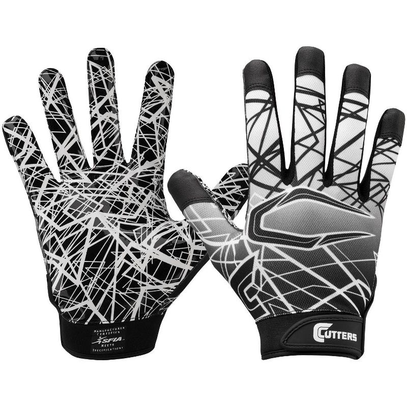Cutters Game Day Receiver Adult Gloves Black - S, 3 of 8