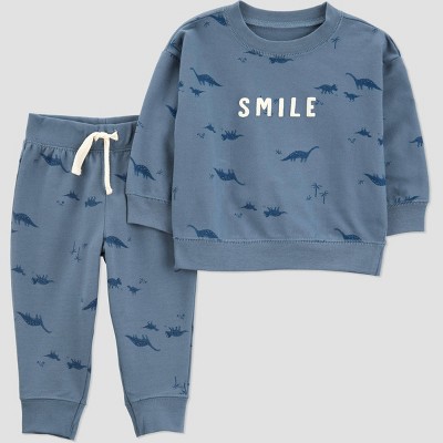 Carter's Just One You®️ Baby Boys' Smile Dino Top & Bottom Set - Blue