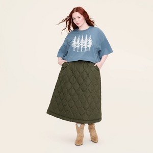 Women's Graphic Print Short Sleeve T-Shirt - Woolrich x Target Blue - 1 of 3
