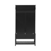 NicBex 33.5"L Hall Tree with Bench and Storage Drawer Coat Rack with Top Storage Cabinet and 6 Hooks, for Foyer, Living Room - 2 of 4