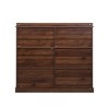 Walnut  3-layer bookcase, a fusion of retro and simplicity, suitable for storage - 4 of 4