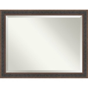 Amanti Art Attic Aged Beveled Wood Framed Bathroom Vanity Wall Mirror - 1 of 4