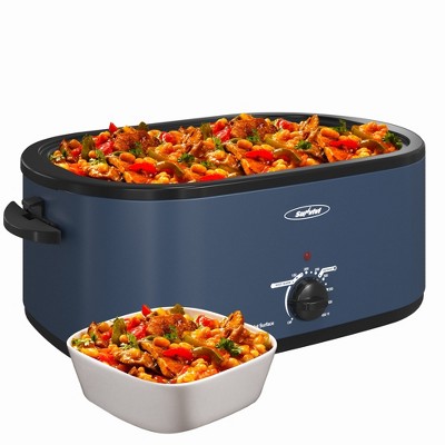 Heynemo Electric Turkey Roaster Oven with Visible Glass Lid, with Removable Pan & Rack, Stainless Steel
