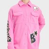 Girls' Barbie Shacket - Pink - 2 of 4