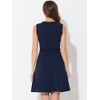 INSPIRE CHIC Women's Work Round Neck Sleeveless Fit and Flare Dresses - 4 of 4