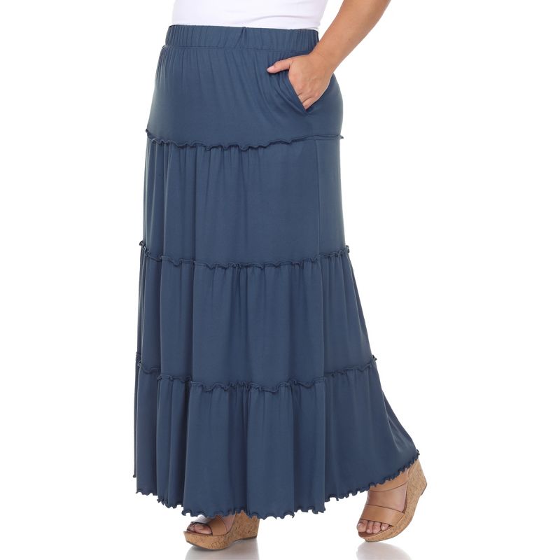 Plus Size Tiered Maxi Skirt, 2 of 5