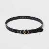 Women's Double Buckle Belt - Ava & Viv™ Black - 2 of 3