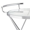 Studio 55D Page 29 1/2" High Glass and Chrome Rolling Serving Bar Cart - 3 of 4