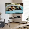 Adjustable Rolling TV Stand with Shelf and Wheels for 43-70 Inch TVs,Metal Wood Movable TV Stand-Baofuwish - 2 of 4