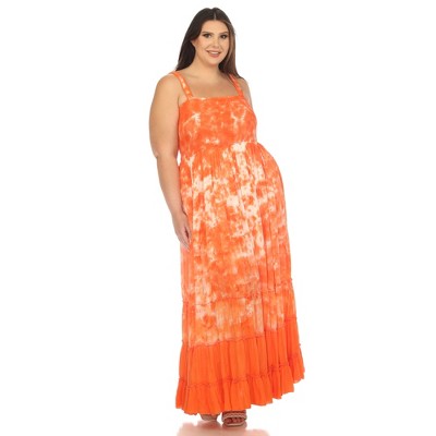 Plus Size Smocked Ruffle Maxi Sun Dress