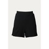 Women's SEAMED SCUBA STRETCH-CREPE SHORTS - BLUE LEOPARD - 2 of 4
