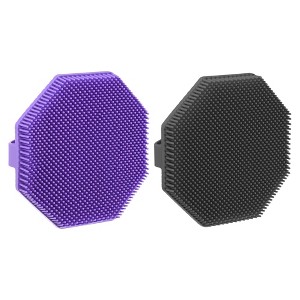 Unique Bargains Shower Silicone Body Scrubber 2 Pcs - 1 of 4