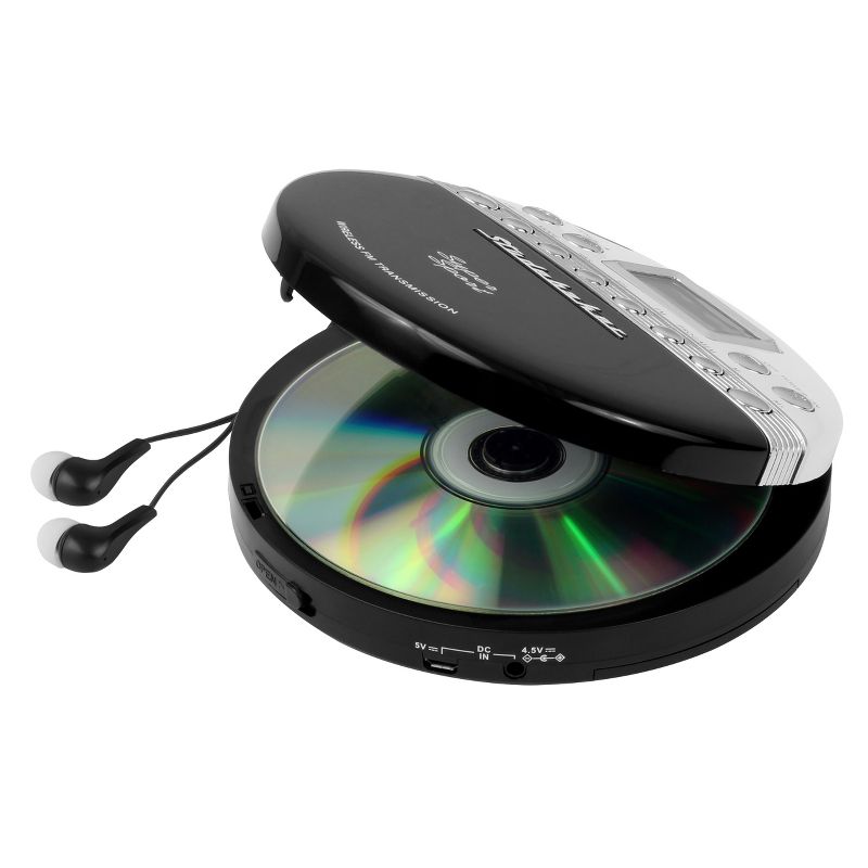 Studebaker SB3705 Super Sport Portable CD Player Plays CD Wirelessly through Car Radio - Includes FM Stereo Radio and Color Coordinated Stereo Earbuds, 4 of 7