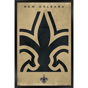 Trends International NFL New Orleans Saints - Logo 25 Framed Wall Poster Prints - 1 of 4