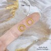 7mm Minimalist Gold Hoop Earrings. Hypoallergenic, Lightweight & Comfortable for Daily Wear on Sensitive Ears and Multiple Piercings. - 3 of 4