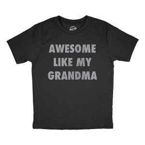 Youth Funny T Shirts Awesome Like My Grandma Sarcastic Grandmother Lovers Graphic Novelty Tee For Kids - Crazy Dog Youth T Shirt - 1 of 4