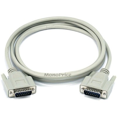 Monoprice Molded Cable - 6 Feet - Beige | DB15 Male to Male