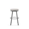 Amisco Swice Upholstered Counter Height Barstool: Polyester, Steel Frame, 26" Seat - 2 of 4