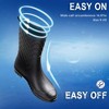 TIME HOLLOW Black Waterproof Lightweight Mid-Calf Rain Boots - 3 of 3