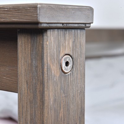 Clay Pine Wood Queen Bed Frame with Slatted Headboard