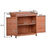 Outdoor 39" Potting Bench, Storage Cabinet Garden Shed with 2-Tier Shelves and Side Hook, Garden Workstation with Wood Frame-Coolbibila - 4 of 4