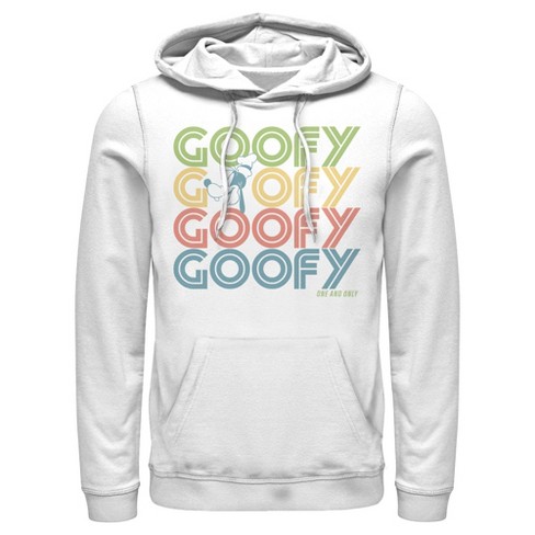 Men's Mickey & Friends Goofy Name Stack Pull Over Hoodie : Target