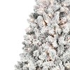 HomeRoots 5' White Pre Lit Full Flocked Fir Christmas Tree - 4 of 4