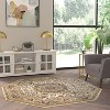 Emma and Oliver Ultra Soft Olefin Accent Rug with Traditional Medallion Design with Natural Jute Backing - 2 of 4