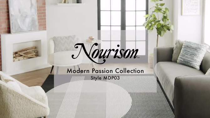 Nourison Modern Passion Geometric Mid-Century Modern Indoor Rug, 2 of 9, play video