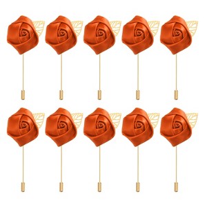 Unique Bargains Groom Wedding Handmade Pocket Flower Lapel Pin Boutonnieres 10 Pcs - 1 of 4