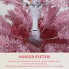 7.5FT Pink Gradient Artificial Christmas Tree – 450 Warm White LEDs, Snow Frosted, 1180 Branch Tips, Metal Stand - 3 of 4