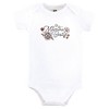 Hudson Baby Infant Girl Cotton Bodysuits, Mamas Bestie Flower - 3 of 4