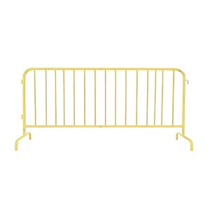 Coucheta 6.5FT Interlocking Steel Barricade-Galvanized Interlocking Barricade with Adjustable Bridge Feet,Crowd Control Metal Barrier for Airport - 1 of 4