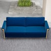 Racxily Velvet Sofa Upholstery with Ideal Mid-Century Modern Living Room Furniture - 3 of 4