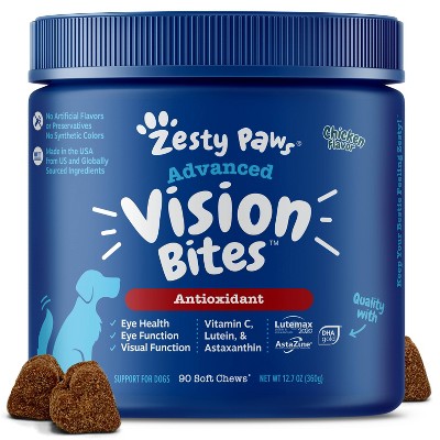 Zesty Paws Advanced Antioxidant Vision Soft Chews for Senior Dogs - Chicken Flavor - 90ct