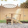 Oversized Adirondack Chair, Outdoor Fire Pit and Porch Seating, Classic Log Lounge w/ Built-in Cupholder - 3 of 4