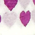metallic mini purple hearts