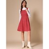 Allegra K Women's U Neck Faux Suede Sleeveless A-Line Pleated Dress - 4 of 4