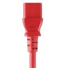 Monoprice Power Cable / Cord - 2 Feet - Red | 18AWG 3 Conductor PC Power Connector Socket 10A (NEMA 5-15P to IEC 60320 C13) - 4 of 4
