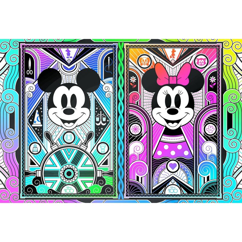 Trefl Mickey and Minnie Mouse Special Edition Woodcraft Jigsaw Puzzle - 501pc: Wooden, Irregular Shapes, Decorative Patterns, 3 of 8
